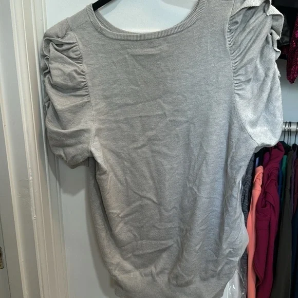 Express puff sleeve gray sweater, top size medium - Picture 3 of 3